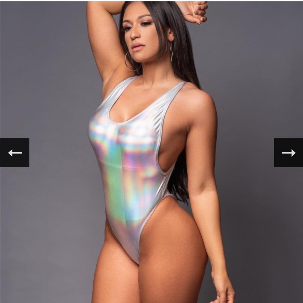 American Apparel Holographic halter bodysuit